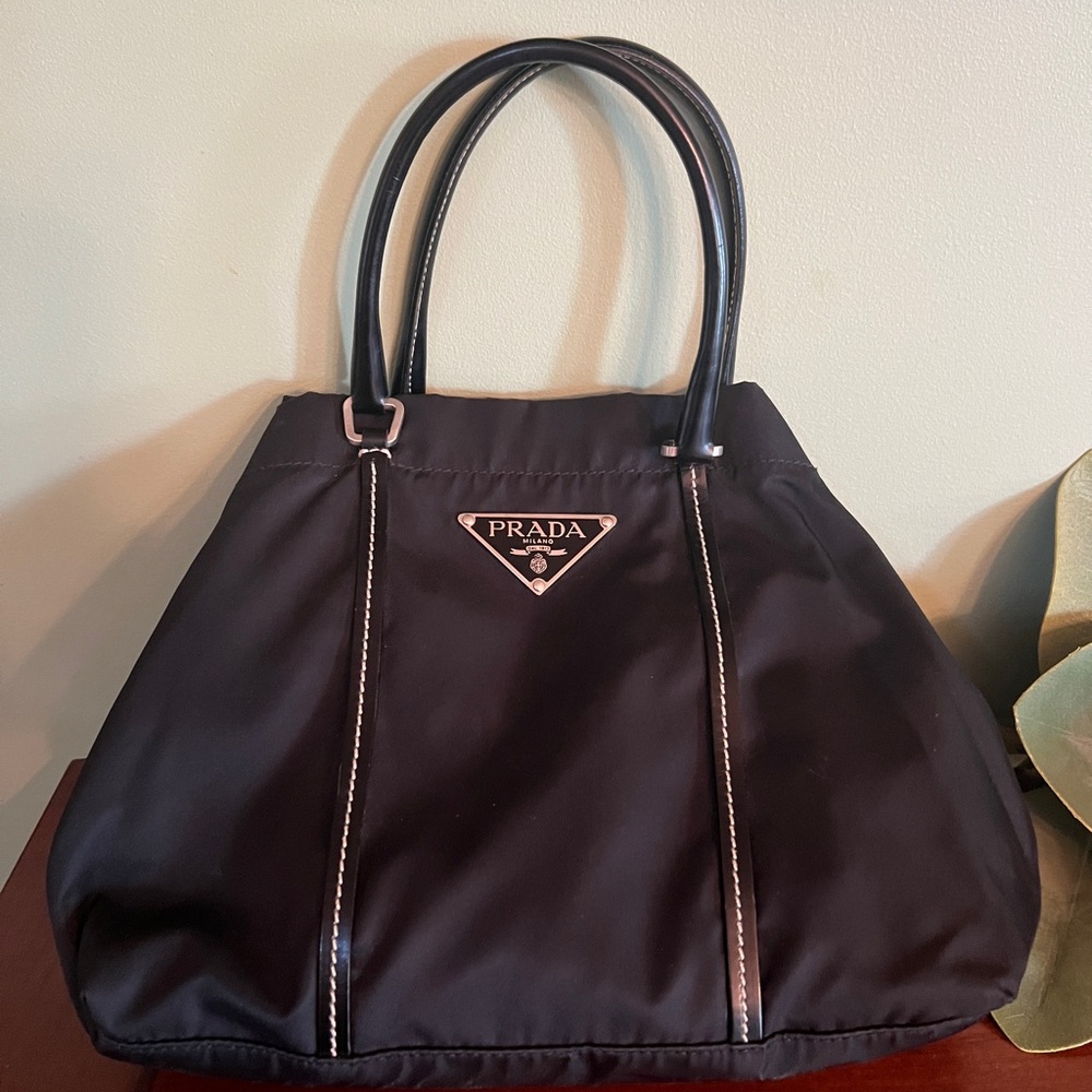 Prada Black Nylon Tote Bag